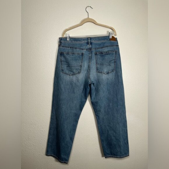 American Eagle 90’s low rise straight leg jeans size 16 short - Picture 3 of 5